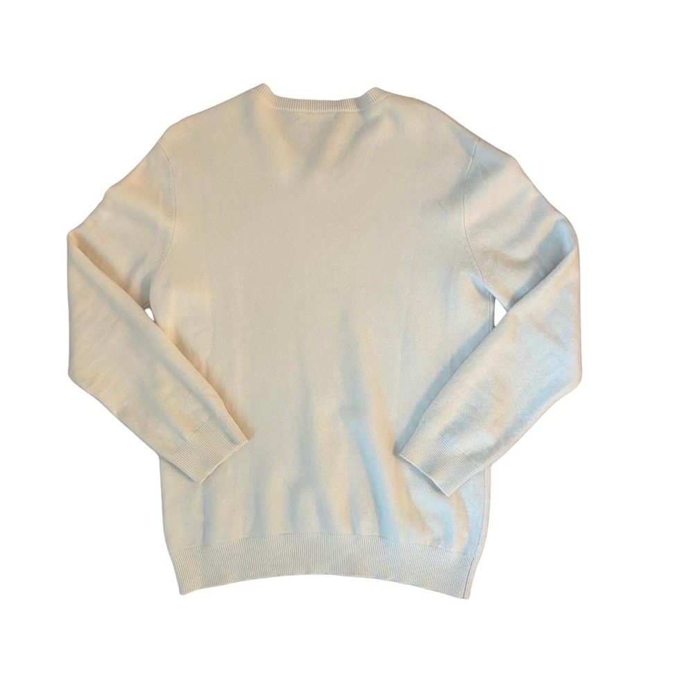 Lanpulux Off-White V-Neck Sweater - Picture 5 of 5